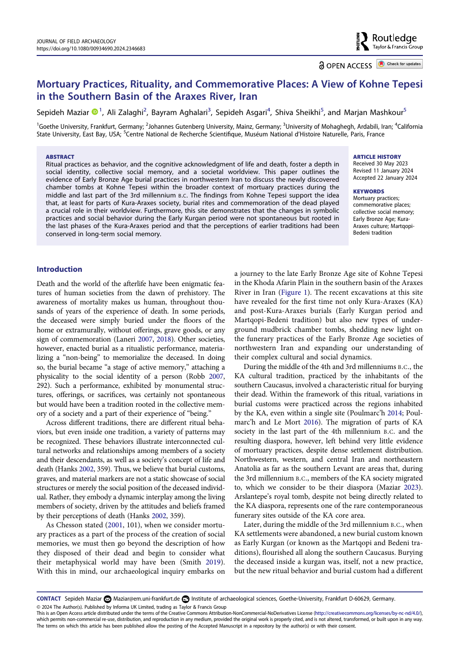 Predictive Modeling for Targeted Archaeological Survey of Arsacid Period Sites in the Iranian Borderland Region of the Araxes River Valley